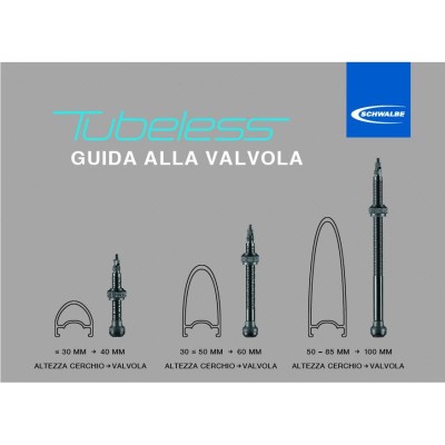 SCHWALBE VALVOLA TUBELESS 100mm CONFEZIONE 2 PZ