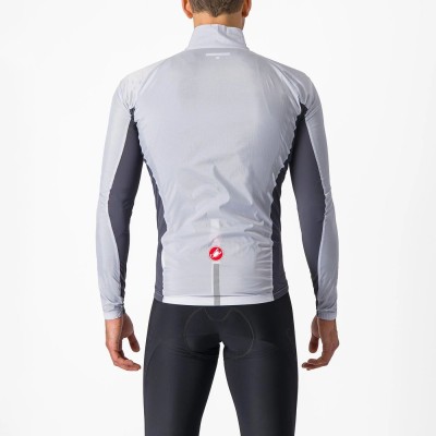 CASTELLI SQUADRA STRETCH JACKET SILVER GRAY