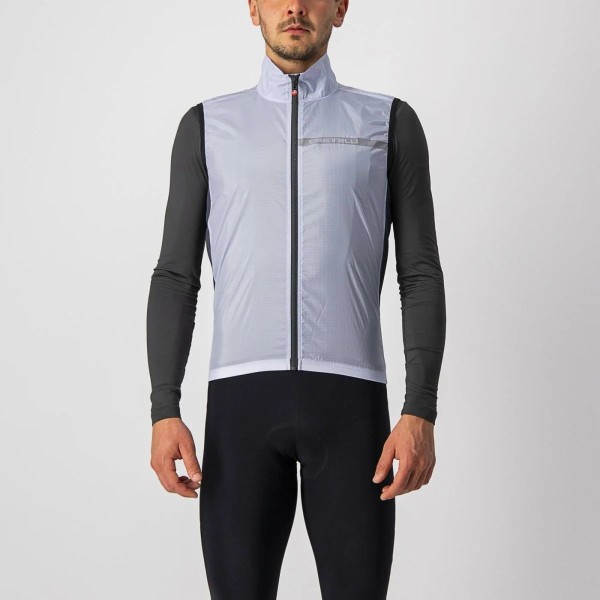 CASTELLI SQUADRA STRETCH VEST SILVER GRAY DARK GRAY