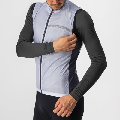 CASTELLI SQUADRA STRETCH VEST SILVER GRAY DARK GRAY