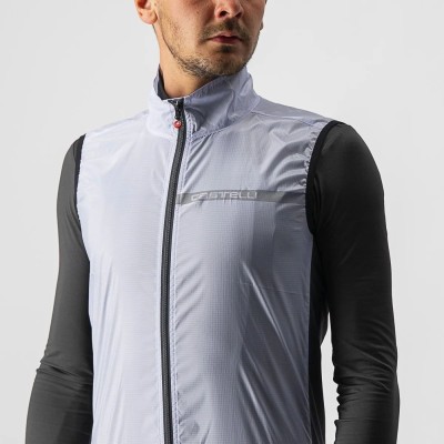 CASTELLI SQUADRA STRETCH VEST SILVER GRAY DARK GRAY
