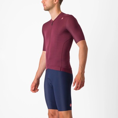 CASTELLI ESPRESSO JERSEY DEEP BORDEAUX/SILVER MOON