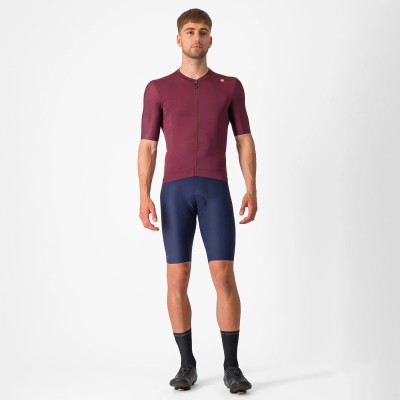 CASTELLI ESPRESSO JERSEY DEEP BORDEAUX/SILVER MOON
