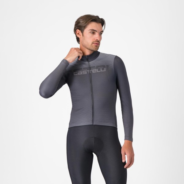 CASTELLI APICE THERMAL JERSEY DARK GRAY/SMOKY GRAY-SILVER GREY