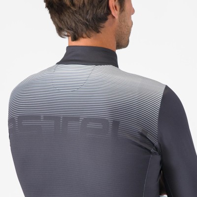 CASTELLI APICE THERMAL JERSEY DARK GRAY/SMOKY GRAY-SILVER GREY