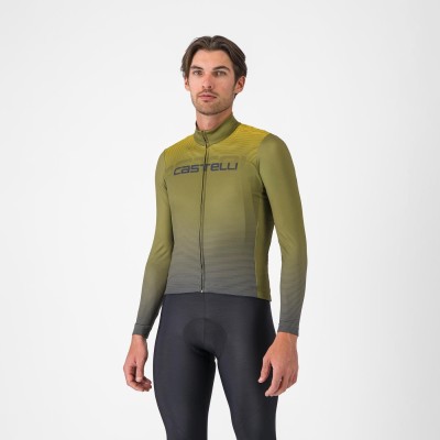 CASTELLI APICE THERMAL JERSEY SAGE/TWILIGHT BLUE-MANGO MOJITO