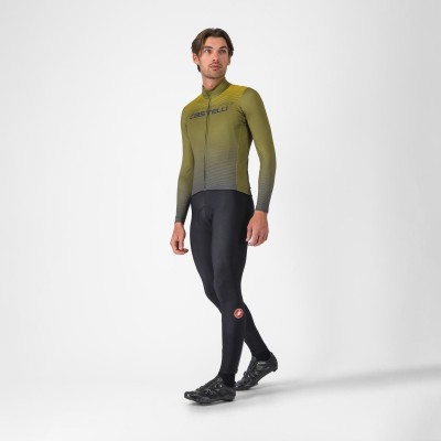 CASTELLI APICE THERMAL JERSEY SAGE/TWILIGHT BLUE-MANGO MOJITO