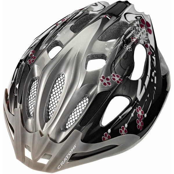 CRATONI CASCO SIRON WOMAN SILVER BLACK WHITE GLOSSY