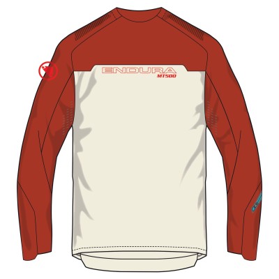 ENDURA MT500 BURNER L/S JERSE RED