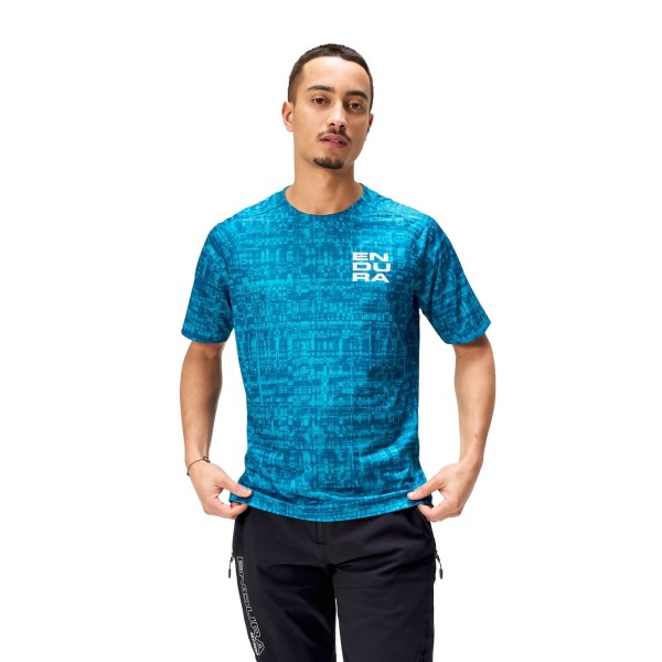 ENDURA GRID LTD PRINTED S/S AZZURRO