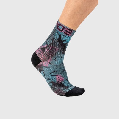 KARPOS GREEN FIRE W SOCKS BLACK BLUEBIRD WHITE PINK