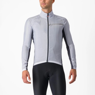 CASTELLI SQUADRA STRETCH JACKET SILVER GRAY