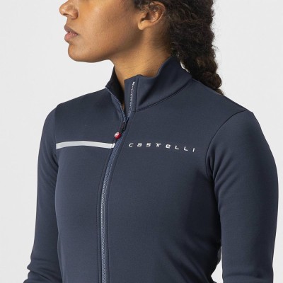 CASTELLI SINERGIA 2 JERSEY FZ SAVILE BLUE/SILVER