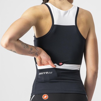 CASTELLI SOLARIS TOP LIGHT BLACK WITHE