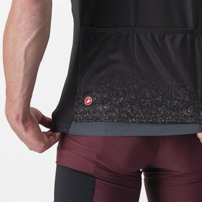 CASTELLI UNLIMITED ENTRATA JERSEY GUNMETAL GREY BLACK