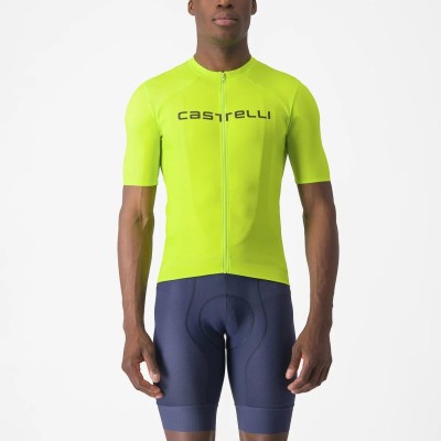 CASTELLI ELEMENTS JERSEY ELECTRIC LIME DEEP GREEN