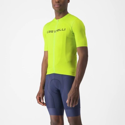 CASTELLI ELEMENTS JERSEY ELECTRIC LIME DEEP GREEN