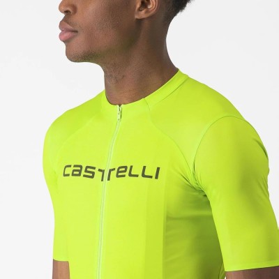 CASTELLI ELEMENTS JERSEY ELECTRIC LIME DEEP GREEN