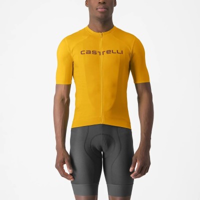CASTELLI ELEMENTS JERSEY GOLDENROD DEEP BORDEAUX