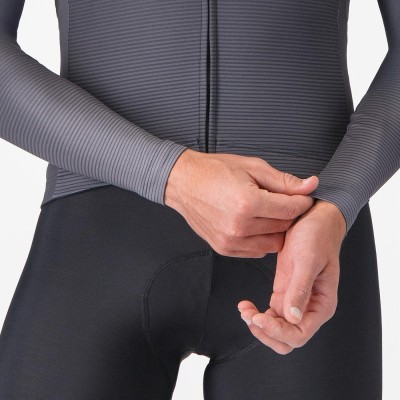 CASTELLI APICE THERMAL JERSEY DARK GRAY/SMOKY GRAY-SILVER GREY