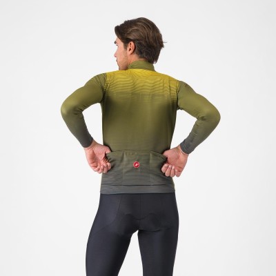 CASTELLI APICE THERMAL JERSEY SAGE/TWILIGHT BLUE-MANGO MOJITO
