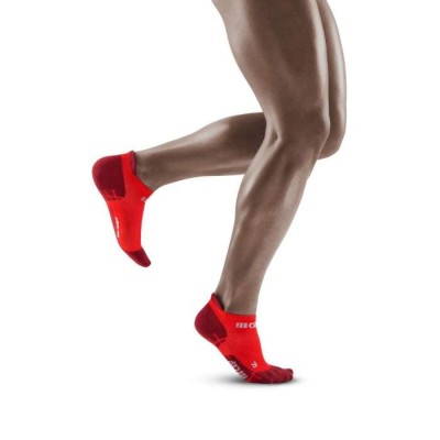 CEP ULTRALIGHT NO SHOW SOCKS LAVA DARK RED