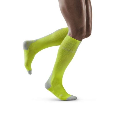 CEP RUN SOCKS 3.0 MEN LIME LIGHT GREY