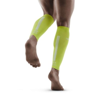 CEP CALF SLEEVES 3.0 MEN LIME LIGHT GREY