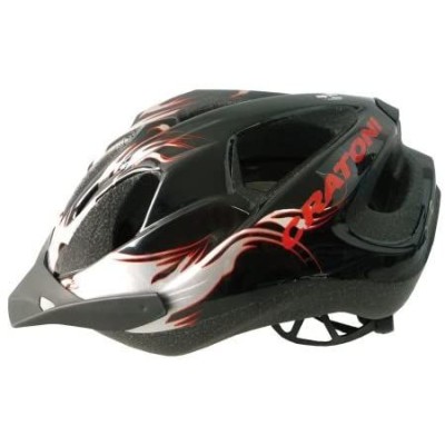 CRATONI CASCO C-BASE KID BLACK SILVER RED GLOSSY