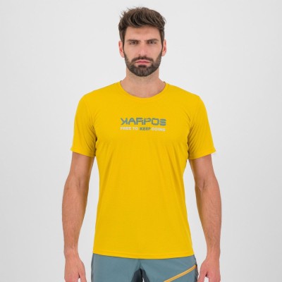 KARPOS VAL FEDERIA TEE LEMON CURRY PRINT