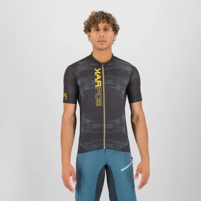 KARPOS LGREEN FIRE JERSEY BLACK/LEMON CURRY