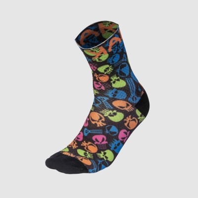 KARPOS GREEN FIRE SOCKS BLACK MULTICOLOR