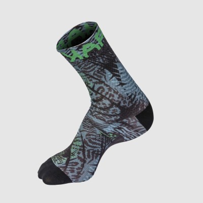 KARPOS GREEN FIRE SOCKS BLACK MULTICOLOR
