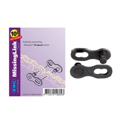 KMC FALSA MAGLIA CATENA X10 DLC BLACK CONF. 2PZ