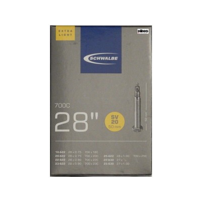 SCHWALBE CAMERA D'ARIA 28''  SV20 VALVOLA 50MM  EXTRA LIGHT