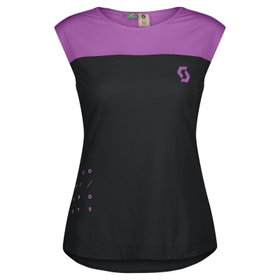 SCOTT TANK W'S TRAIL VERTIC DRI SS BLACK LIQUID PURPLE